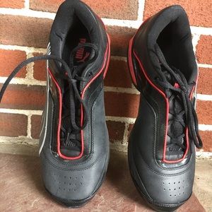 Men's Red and Black Puma Sneakers Size 11.5
